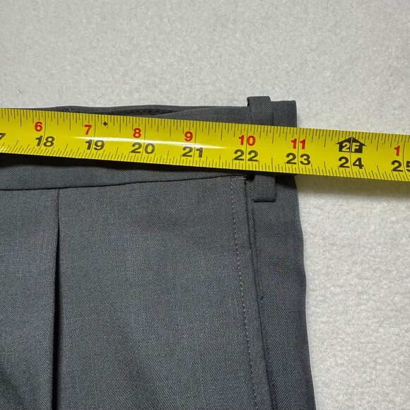 Savane Men's Comfort Waist Straight Pleated Rolled Cuff Charcoal Pants 46x30 NWT - Picture 9 of 13